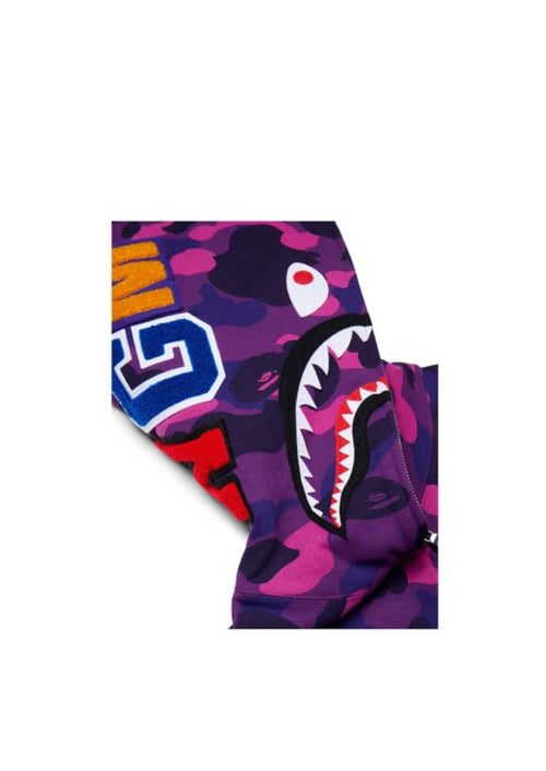 BAPE Color Camo Shark Hoodie Purple